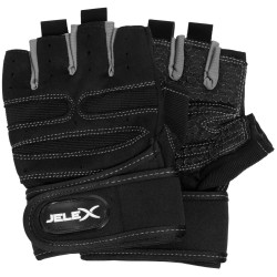 JELEX Fit polstrovan trningov rukavice ierno-ed XL