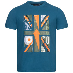 BEN SHERMAN Typography Flag Men T-shirt 0071785PETROL