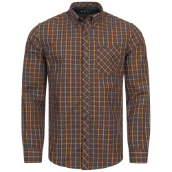 BEN SHERMAN BEN SHERMAN House Check Men Long-sleeved Shirt 0072145-MARINE