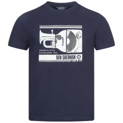 BEN SHERMAN BEN SHERMAN Spliced Music Men T-shirt 0073340MARINE