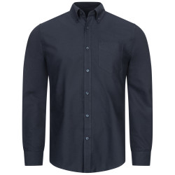 BEN SHERMAN BEN SHERMAN Oxford Men Long-sleeved Shirt 0076260-DARK NAVY