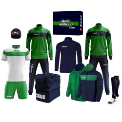 Zeus Zeus Apollo Football Kit Teamwear Box 12 kusov Navy Green