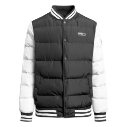 Bench Bench Reggie Men College Winter Jacket 124705-016-BLACK-WHITE