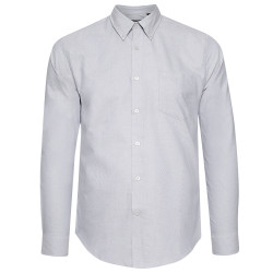 BEN SHERMAN BEN SHERMAN Oxford Cotton Men Long-sleeved Shirt 1012796-GREY