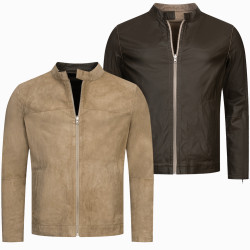 Boris Becker BORIS BECKER Men reversible leather jacket 21WBBMLJT00006-VISON