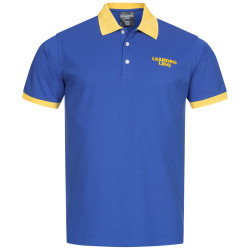 LEANDRO LIDO LEANDRO LIDO "Pallacanestro" Men Polo Shirt blue-yellow