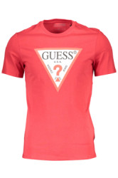 GUESS JEANS Perfektn Pnske Triko Krtky Rukv erven