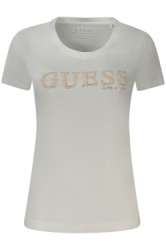 GUESS JEANS Perfektn Dmske Triko Krtky Rukv Biela