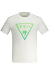 GUESS JEANS Perfektn Pnske Triko Krtky Rukv Biela