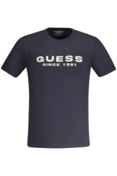 GUESS JEANS Perfektn Pnske Triko Krtky Rukv Modr