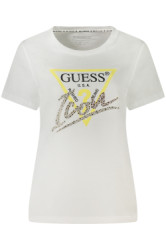 GUESS JEANS Perfektn Dmske Triko Krtky Rukv Biela