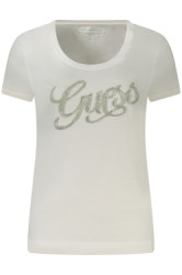 GUESS JEANS Perfektn Dmske Triko Krtky Rukv Biela