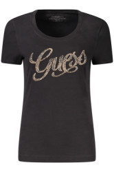 GUESS JEANS Guess Jeans T Shirt Maniche Corte Donna Nero