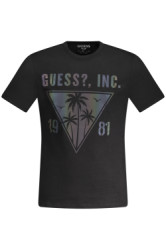 GUESS JEANS Perfektn Pnske Triko Krtky Rukv ierna