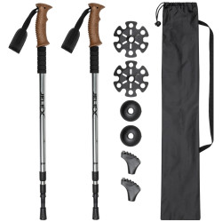 JELEX JELEX Walking Sticks with gray cork handles