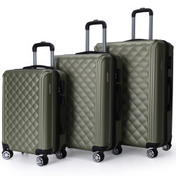 VERTICAL STUDIO VERTICAL STUDIO "Trondheim" 20" 24" 28" Suitcase Set of 3 olive