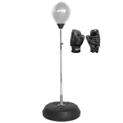 SPORTINATOR SPORTINATOR Punching ball boxing stand standing boxing trainer incl. boxing pear & boxing gloves gray