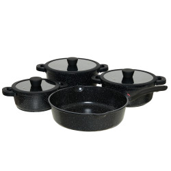 Banaru Design Banaru Design Alu pot Set 7-piece black